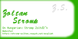 zoltan stromp business card